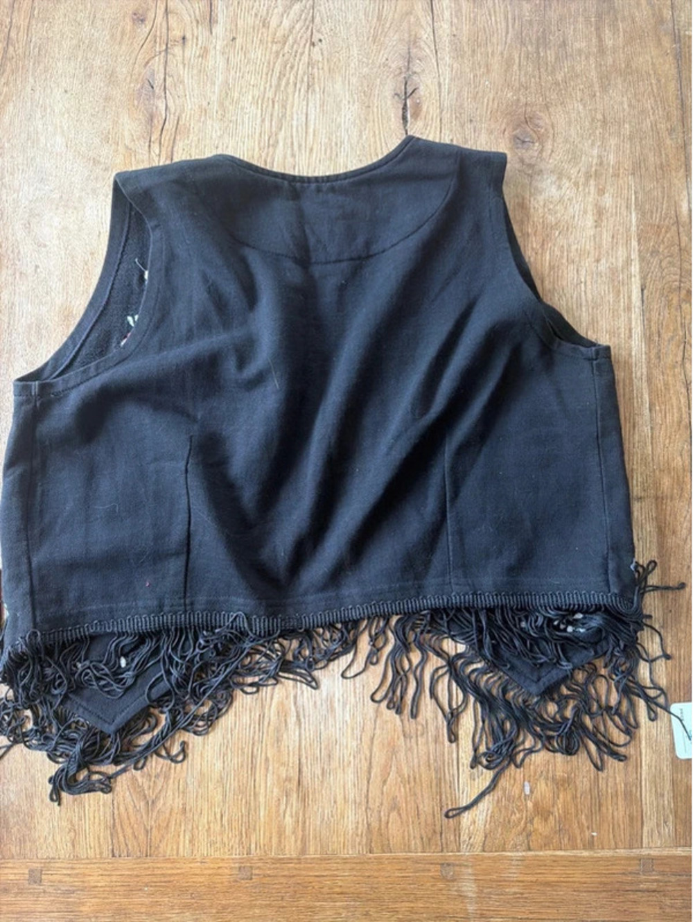 Vintage JouJou Vest Tassle Floral size medium - Picture 6 of 6